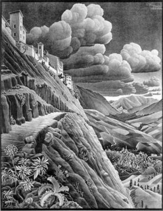 One of Escher's most well known pieces: Castrovalva